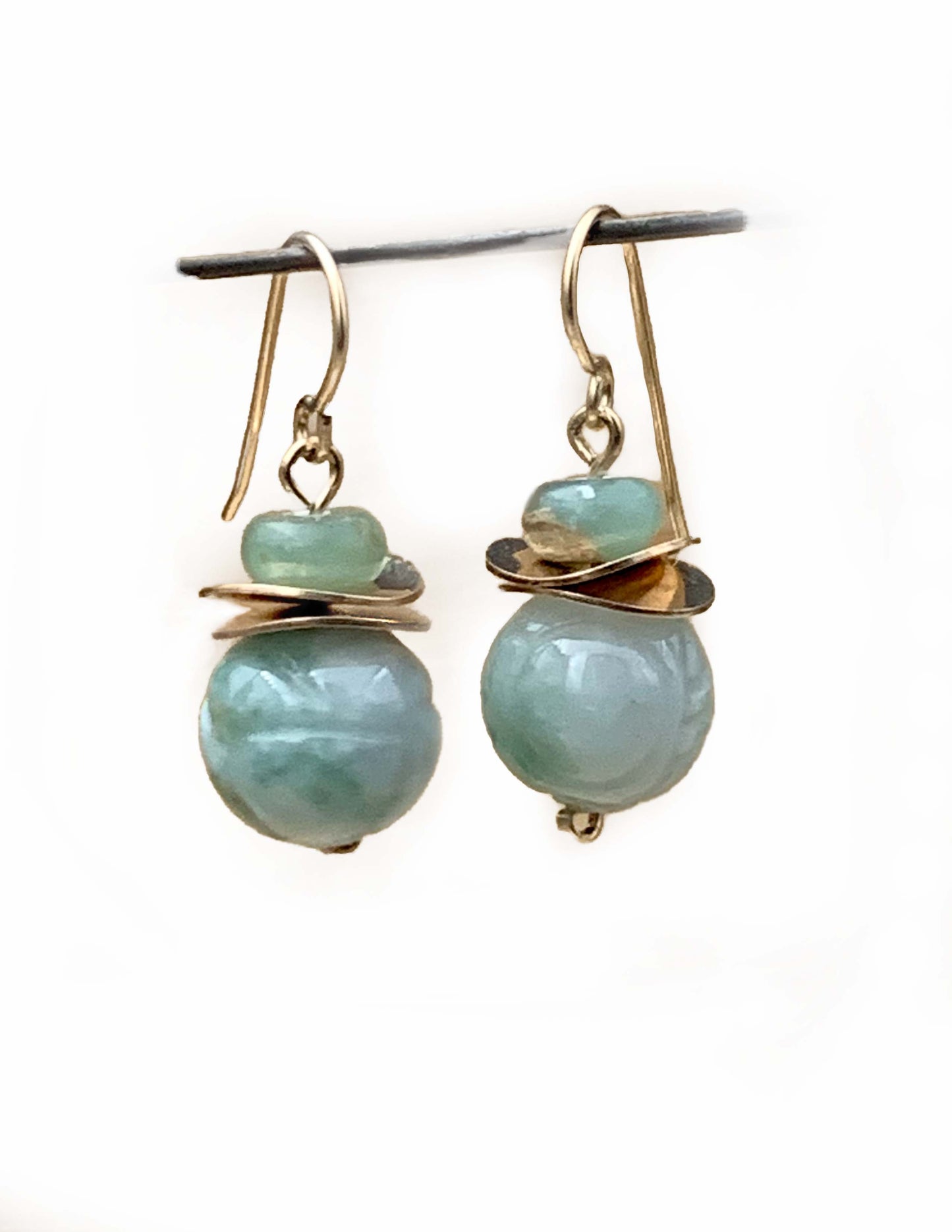 Whispers of Jade Drop Earrings