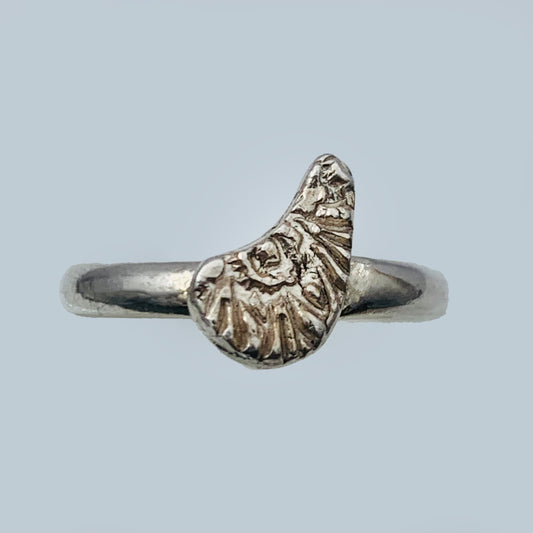Fine Silver Clay .999  Stacking Rings with Textured adornment
