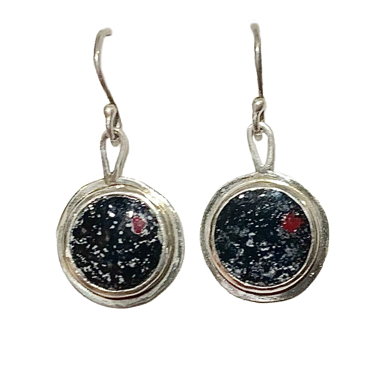 Starry Night Crackle Enamel Earrings