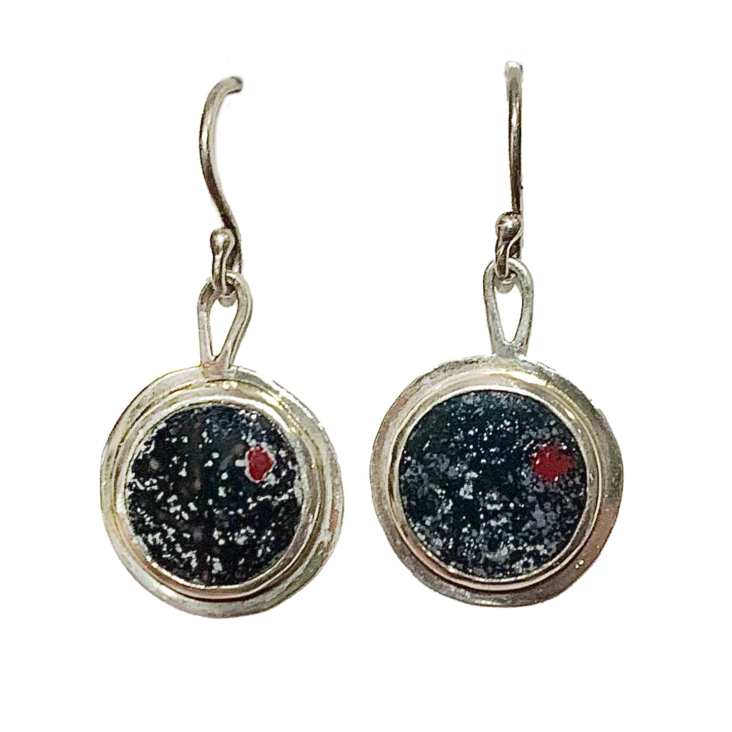 Starry Night Crackle Enamel Earrings