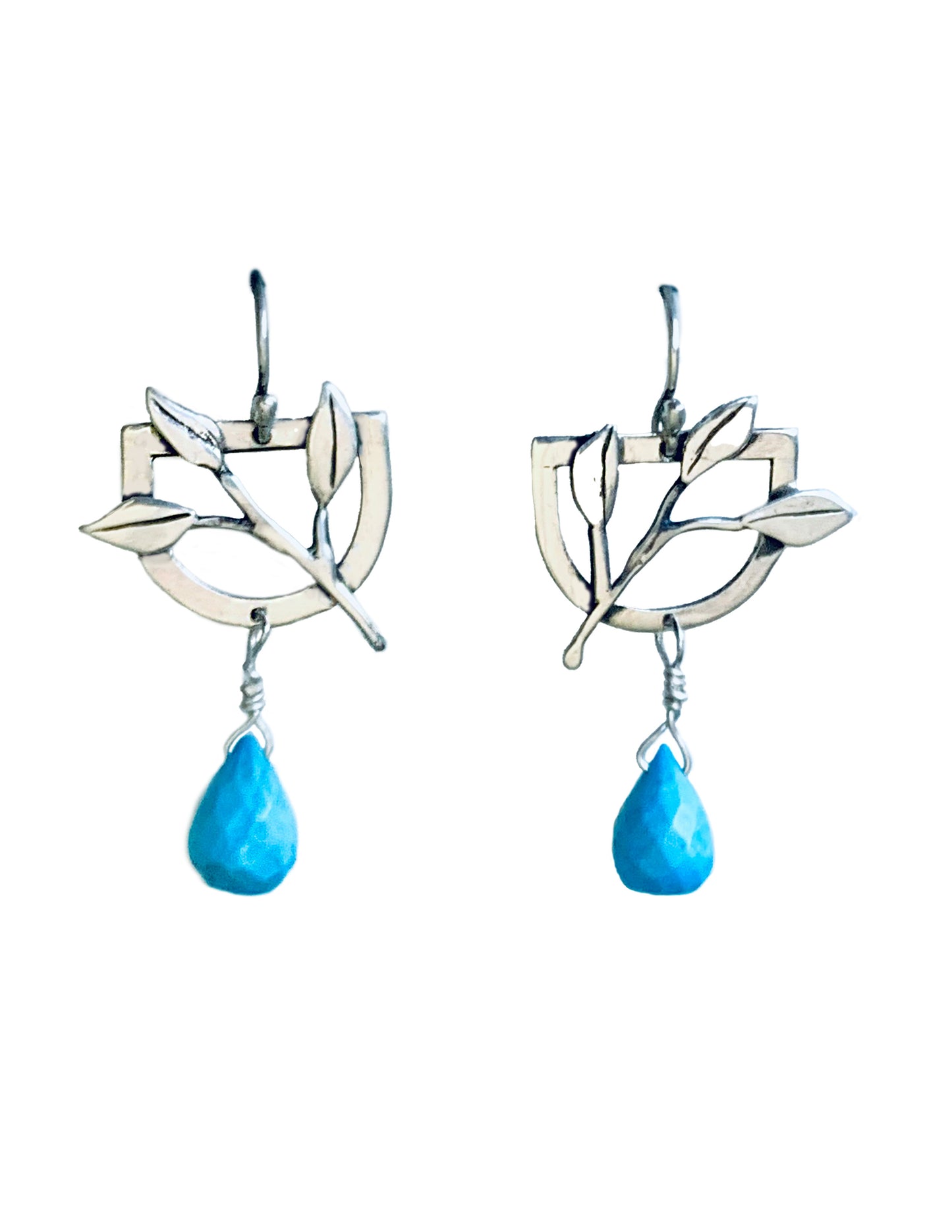 Whispers of Nature Earrings with Sleeping Beauty Turquoise