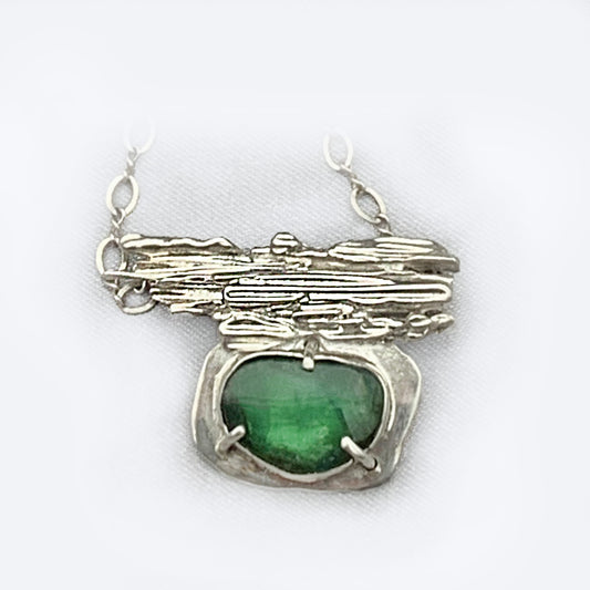 Green Tourmaline Gemstone Necklace